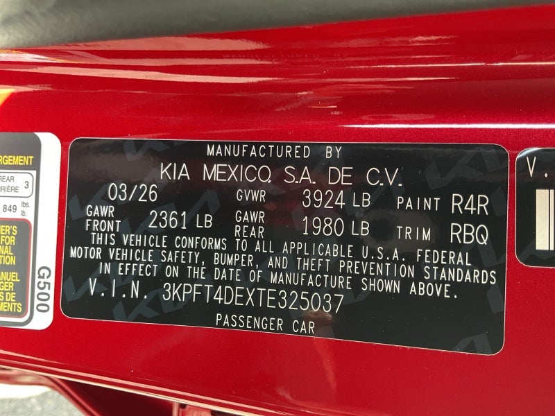 2026 Kia K4 Base