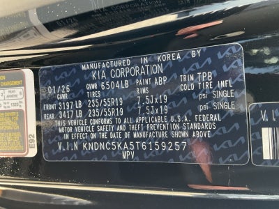 2026 Kia Carnival Hybrid EX