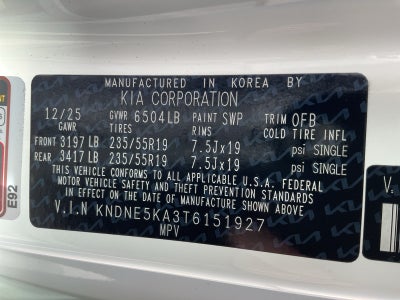 2026 Kia Carnival Hybrid SX