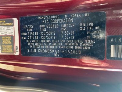 2026 Kia Carnival Hybrid SX