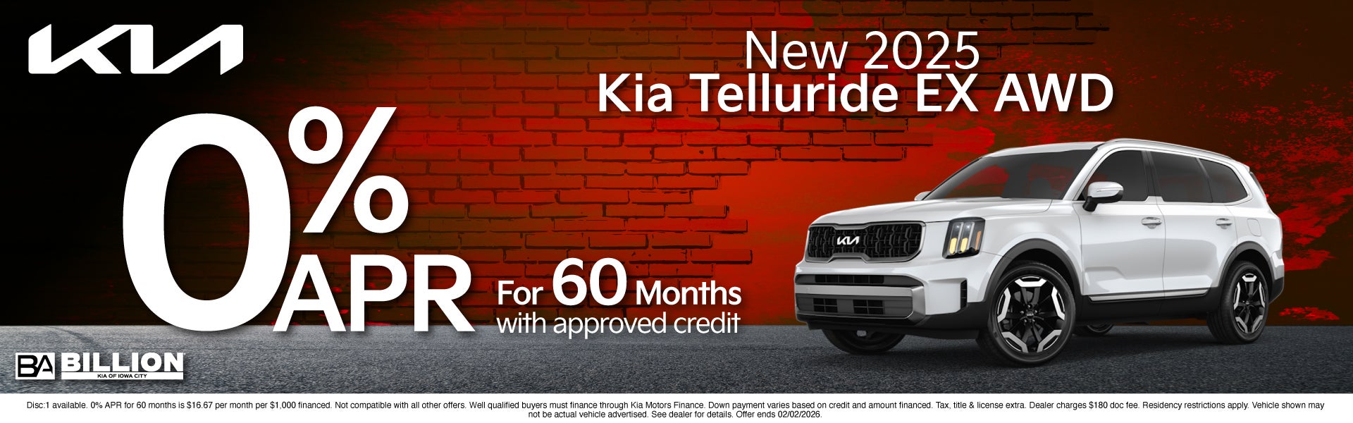 NEW KIA OFFER
