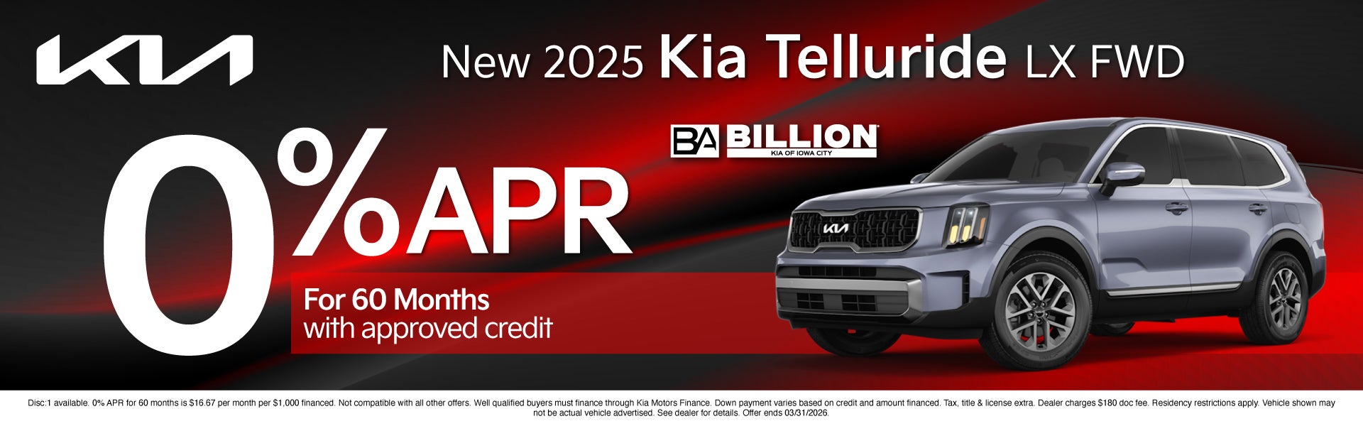 NEW KIA APR OFFER