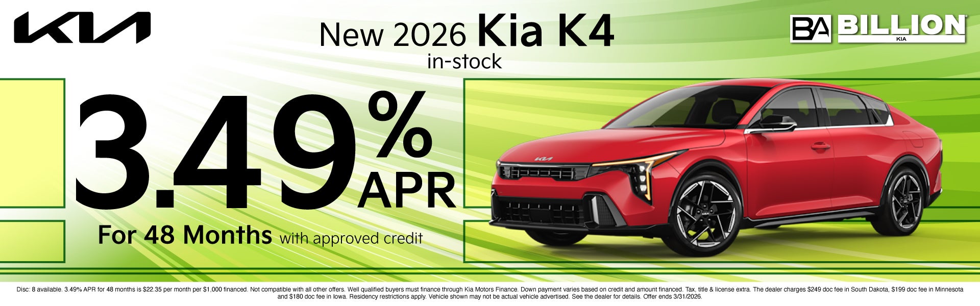 NEW KIA APR OFFER