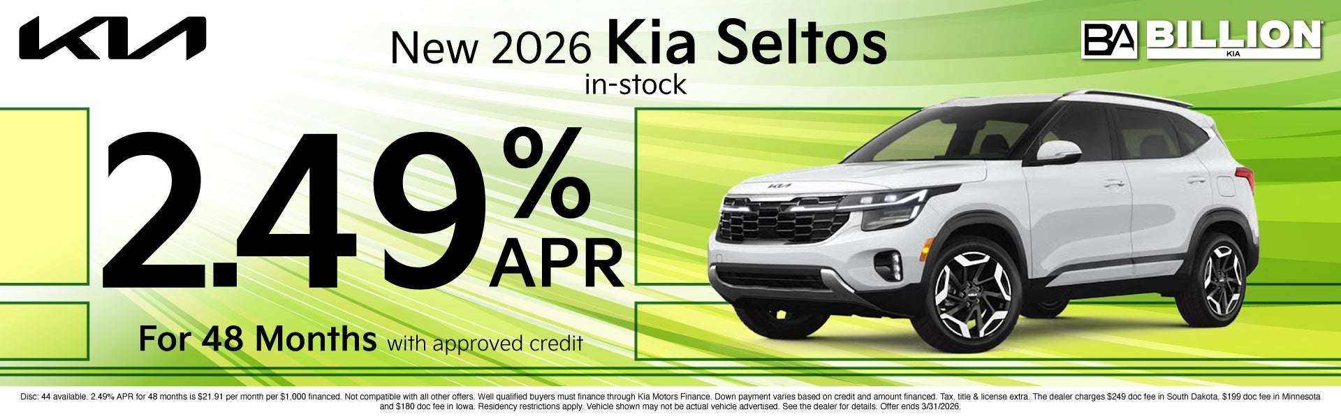 NEW KIA APR OFFER