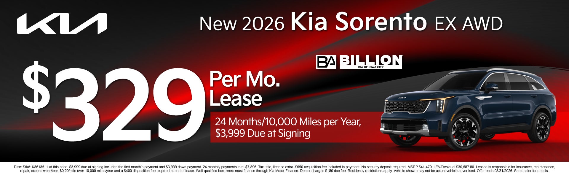 NEW LEASE KIA OFFER