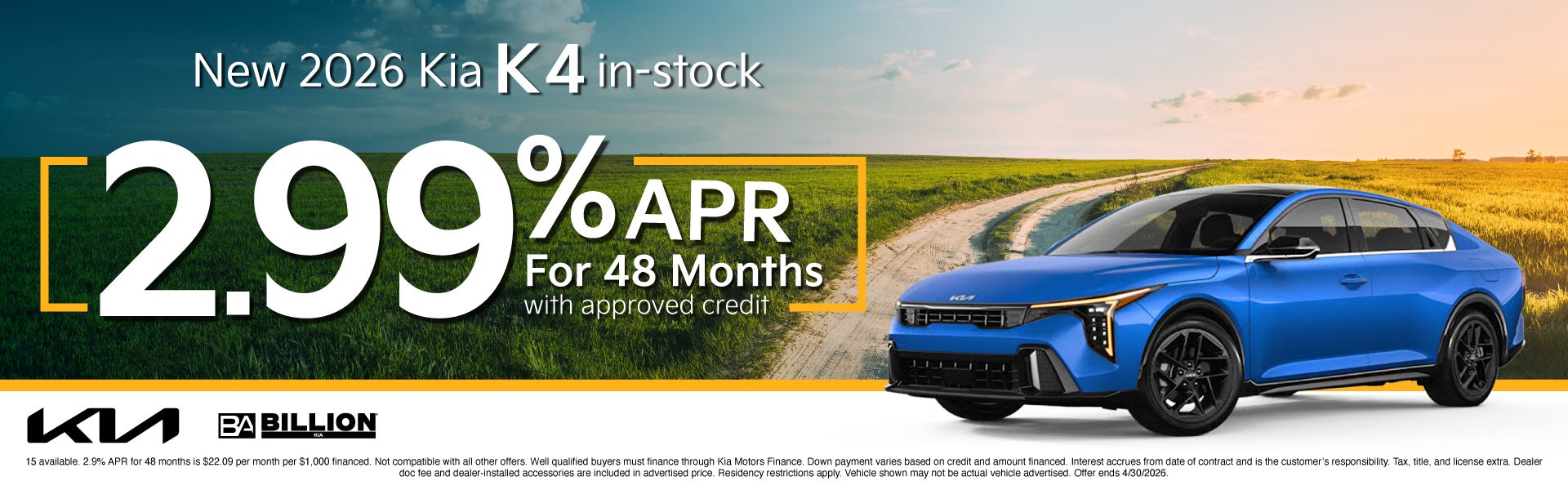 KIA APR OFFER