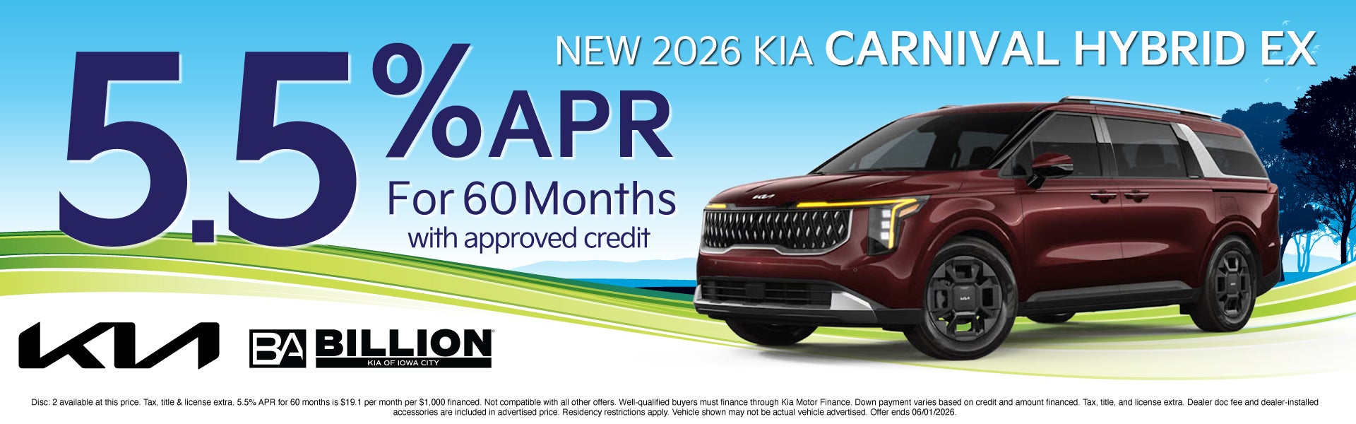 NEW 2026 KIA CARNIVAL HYBRID EX